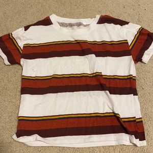 Striped pacsun cropped tee size xs